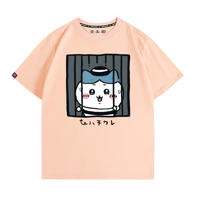 Chiikawa, Usagi, Momonga Hachiware prison avatar cotton T-shirt