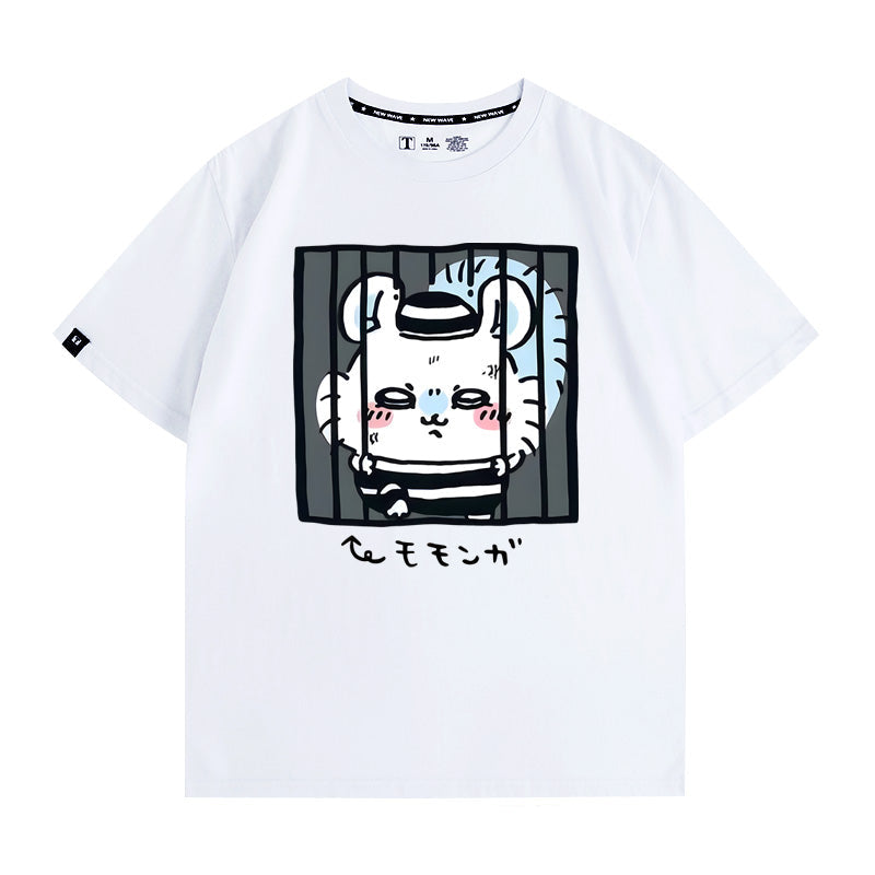 Chiikawa, Usagi, Momonga Hachiware prison avatar cotton T-shirt