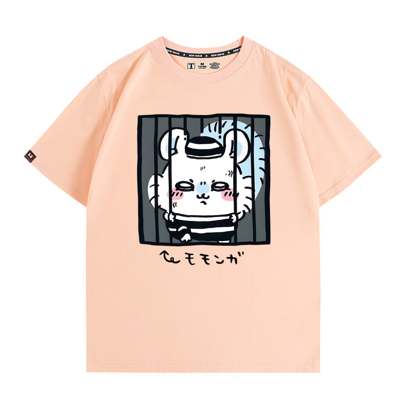 Chiikawa, Usagi, Momonga Hachiware prison avatar cotton T-shirt