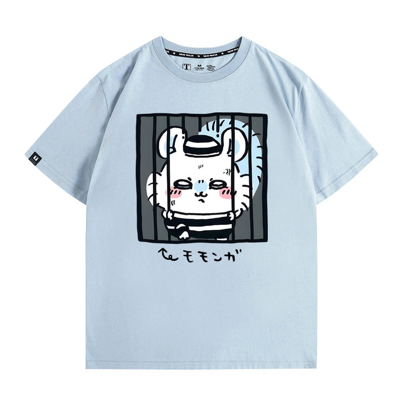 Chiikawa, Usagi, Momonga Hachiware prison avatar cotton T-shirt