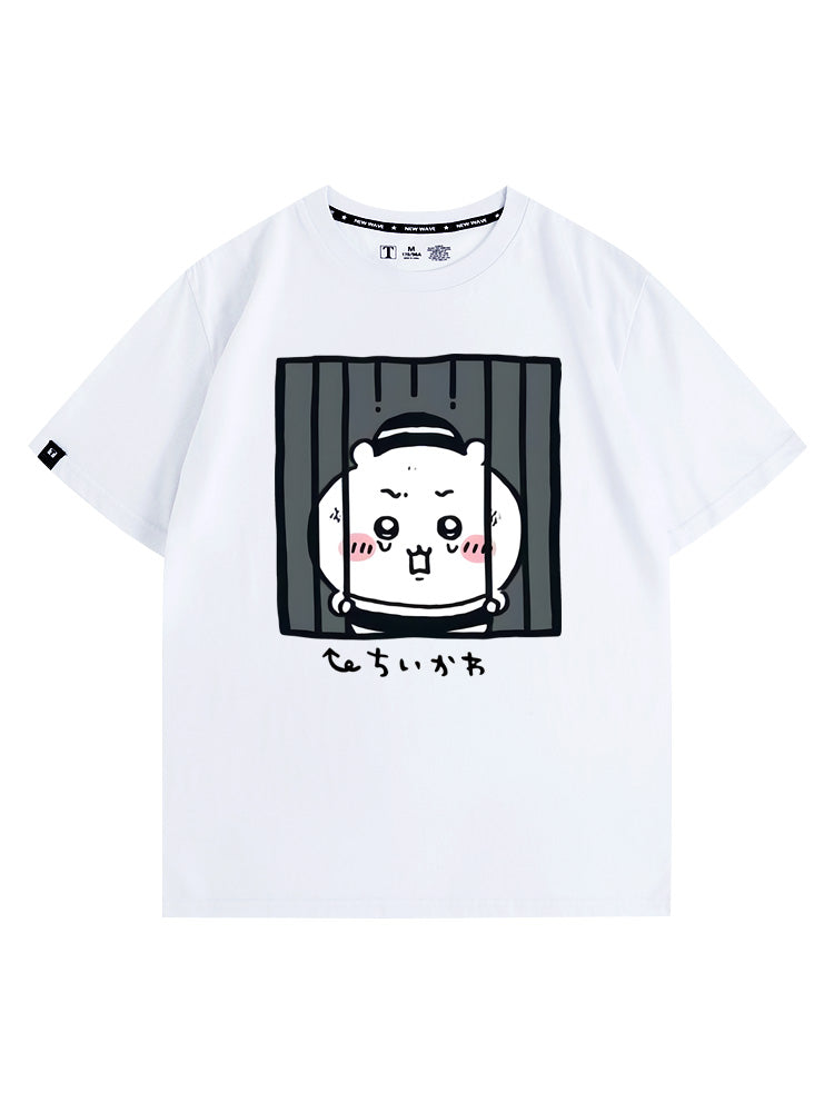 Chiikawa, Usagi, Momonga Hachiware prison avatar cotton T-shirt