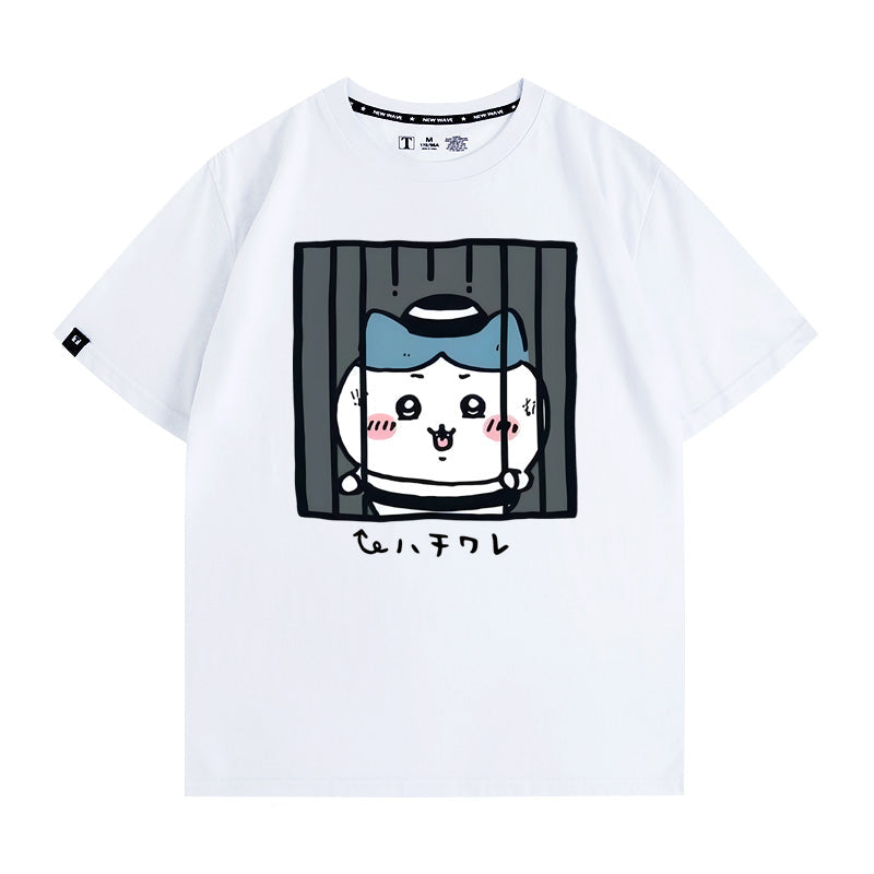 Chiikawa, Usagi, Momonga Hachiware prison avatar cotton T-shirt