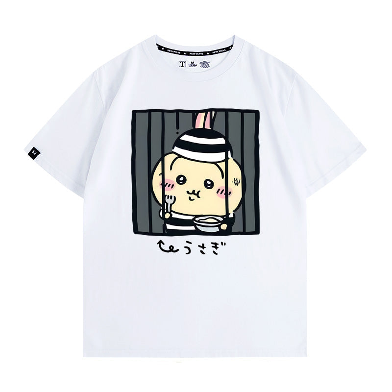 Chiikawa, Usagi, Momonga Hachiware prison avatar cotton T-shirt