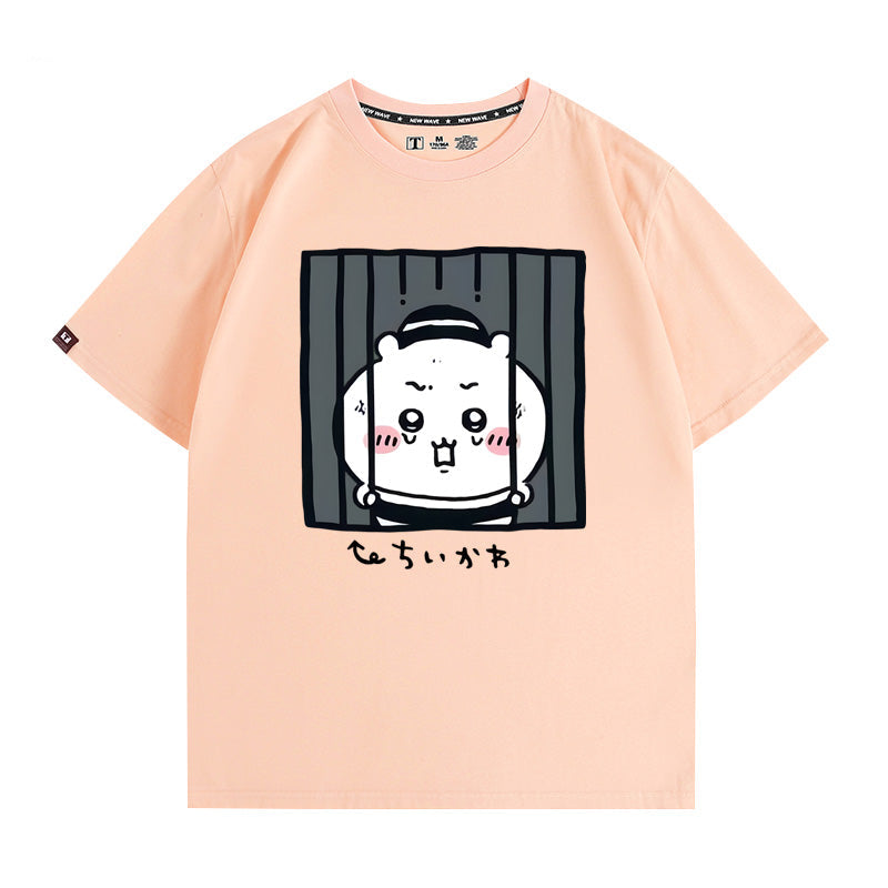 Chiikawa, Usagi, Momonga Hachiware prison avatar cotton T-shirt