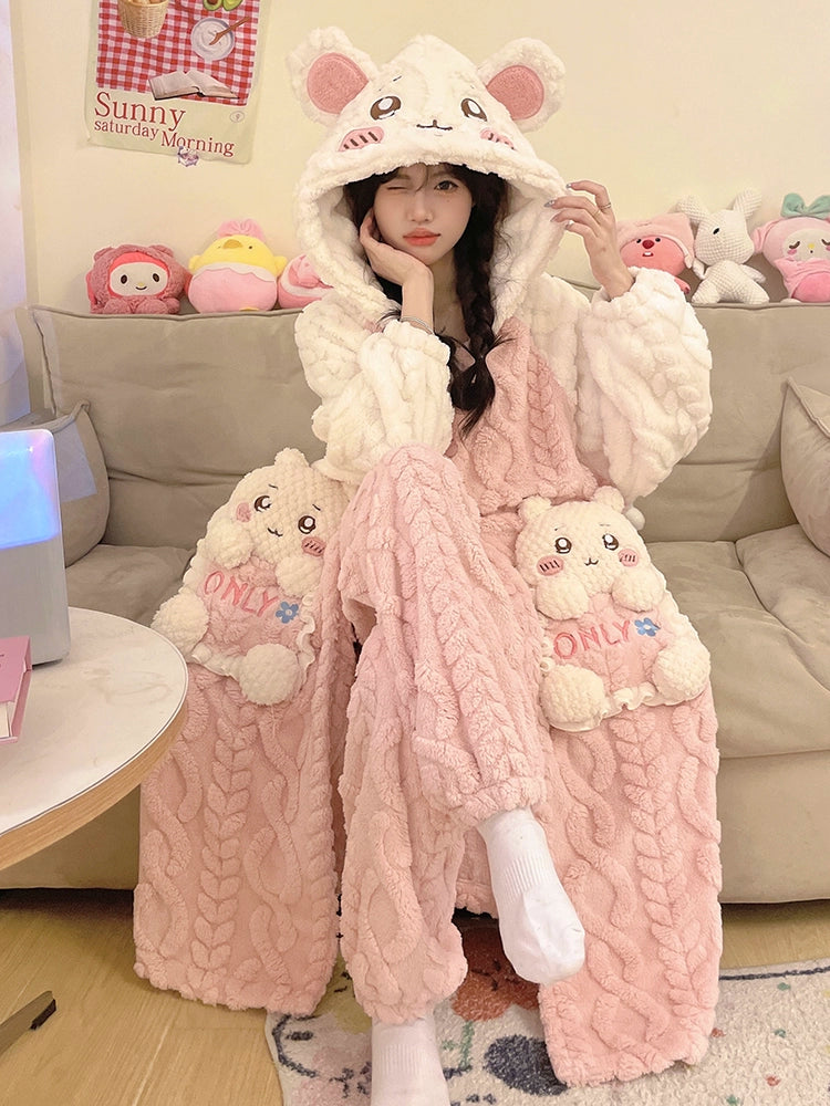 Fan Made Chiikawa Nightwear Women's Autumn and Winter Robe