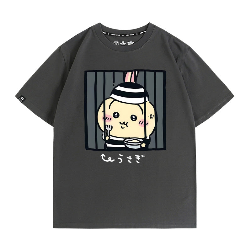 Chiikawa, Usagi, Momonga Hachiware prison avatar cotton T-shirt