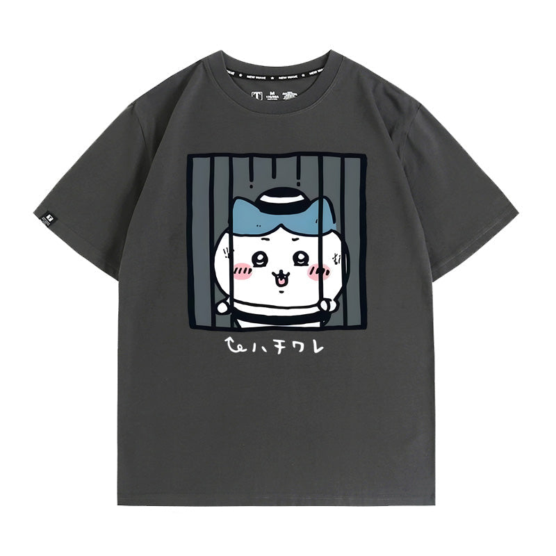 Chiikawa, Usagi, Momonga Hachiware prison avatar cotton T-shirt