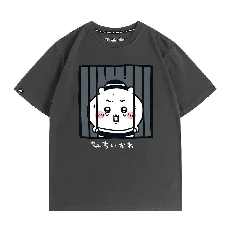 Chiikawa, Usagi, Momonga Hachiware prison avatar cotton T-shirt