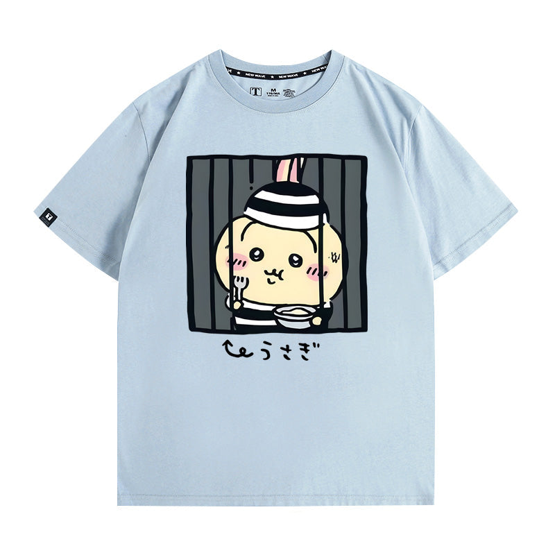 Chiikawa, Usagi, Momonga Hachiware prison avatar cotton T-shirt