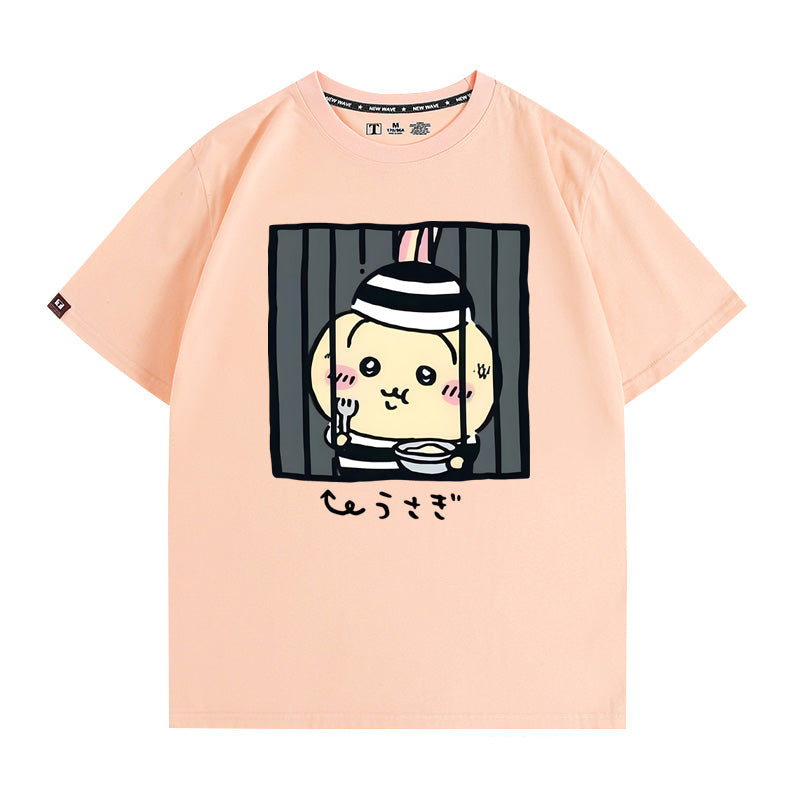 Chiikawa, Usagi, Momonga Hachiware prison avatar cotton T-shirt