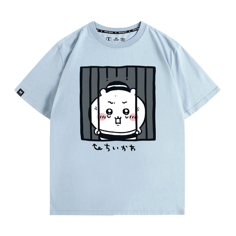 Chiikawa, Usagi, Momonga Hachiware prison avatar cotton T-shirt