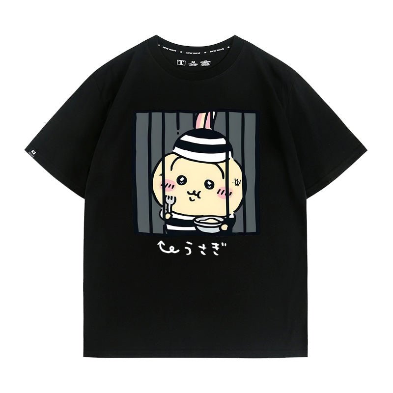 Chiikawa, Usagi, Momonga Hachiware prison avatar cotton T-shirt