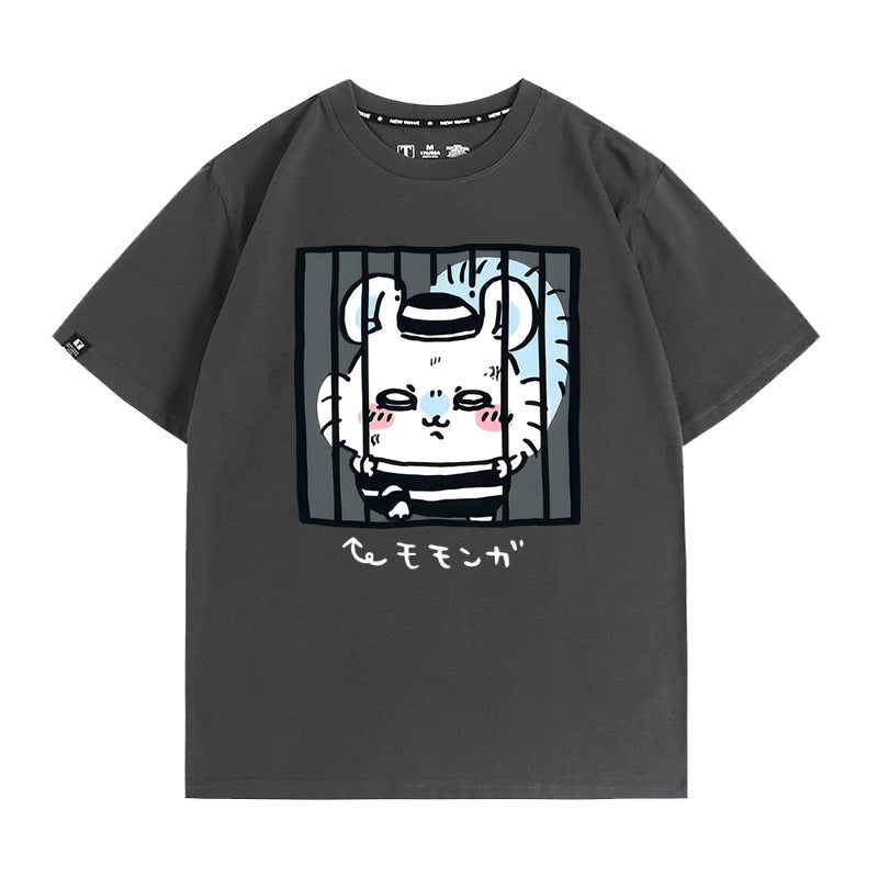 Chiikawa, Usagi, Momonga Hachiware prison avatar cotton T-shirt