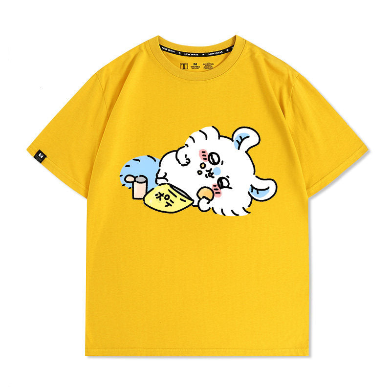 Momonga Men's Pure Cotton Loose Short Sleeves Summer T-Shirt