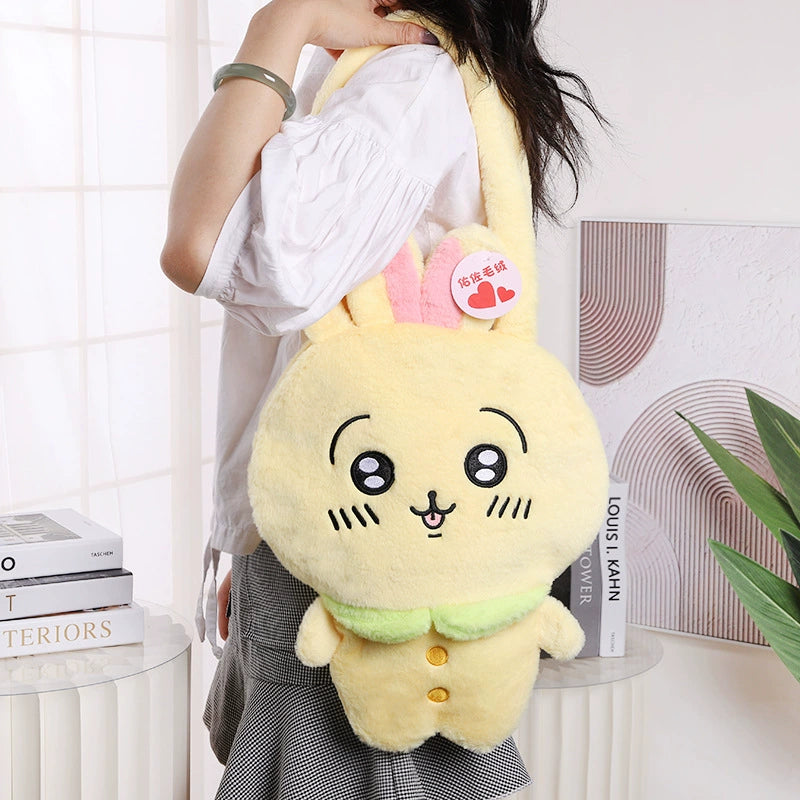 Chiikawa Miniso Chiikawa Hachiware Usagi Plush Cute Soft Goddess Style Shoulder Bag