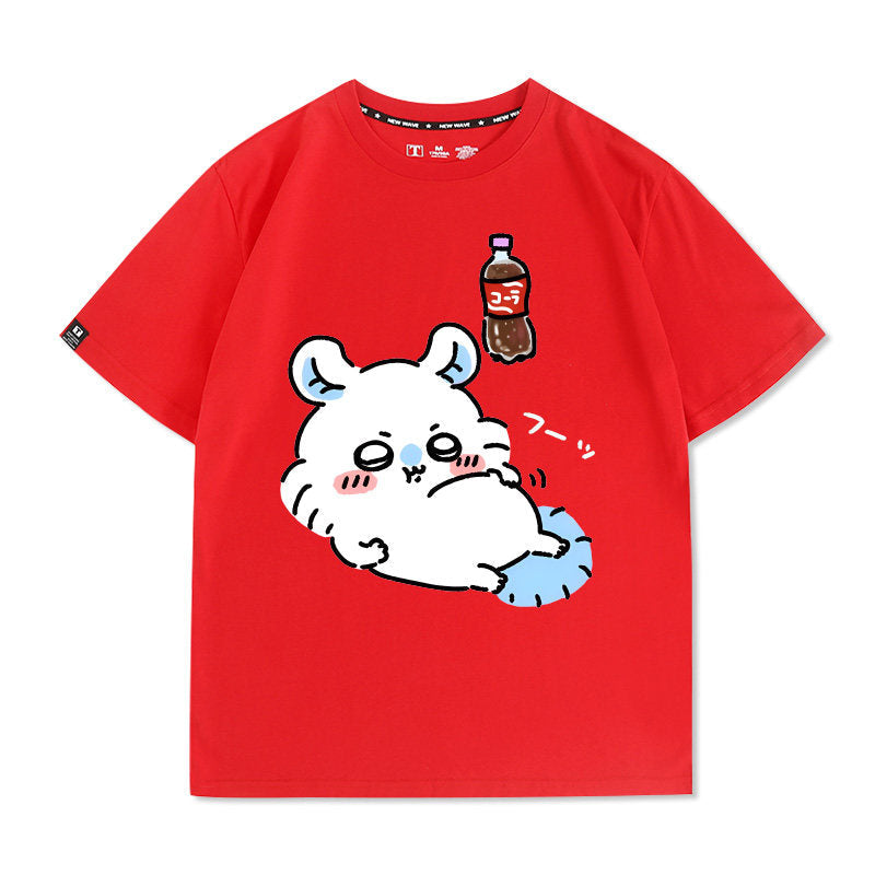 Momonga Men's Pure Cotton Loose Short Sleeves Summer T-Shirt