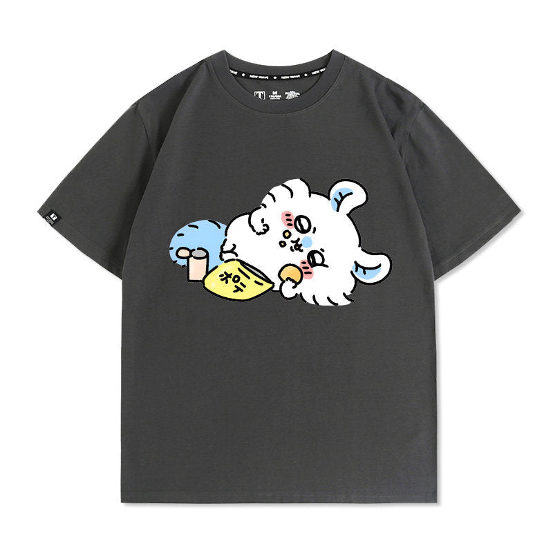 Momonga Men's Pure Cotton Loose Short Sleeves Summer T-Shirt