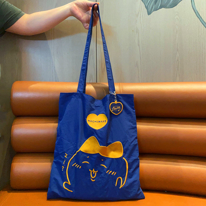 Chiikawa Usagi Hachiware Momonga embroidery cute shoulder tote canvas bag