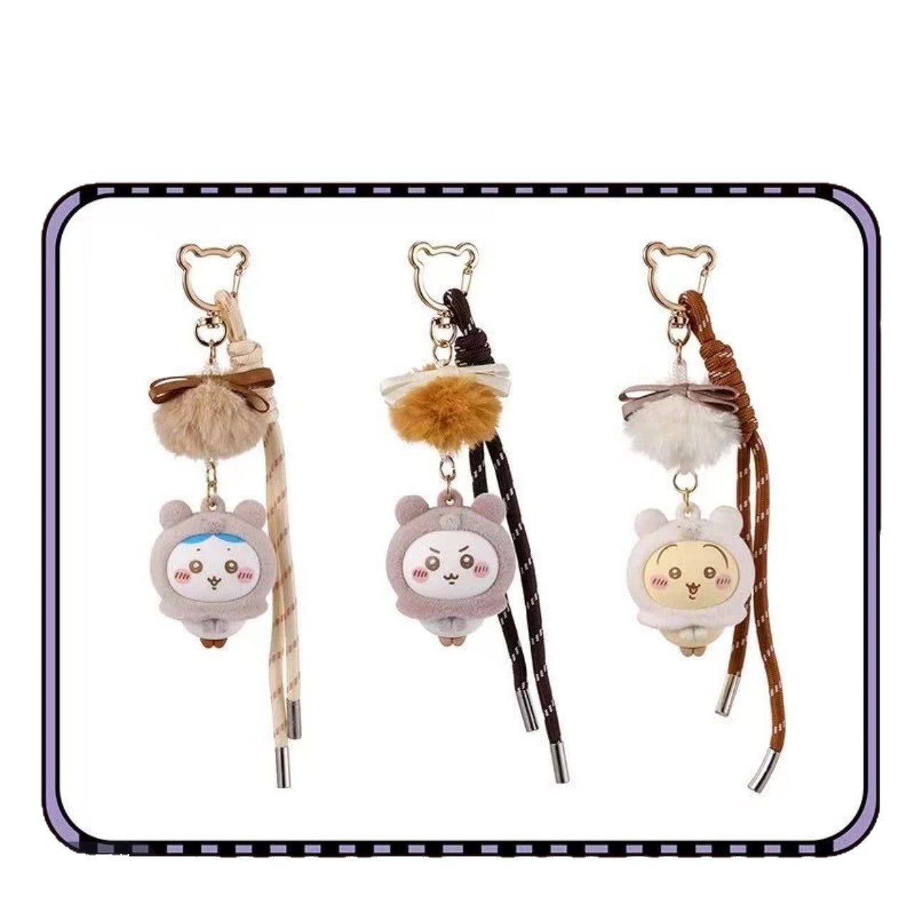 Chiikawa, Hachiware, Usagi Fluffy series keychain pendant