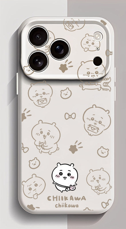 Chiikawa, Usagi, Hachiware Cute Liquid Silicone Iphone 17 Case