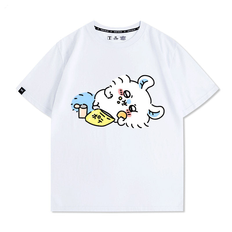 Momonga Men's Pure Cotton Loose Short Sleeves Summer T-Shirt