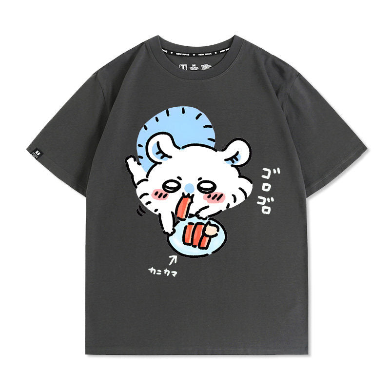 Momonga Men's Pure Cotton Loose Short Sleeves Summer T-Shirt