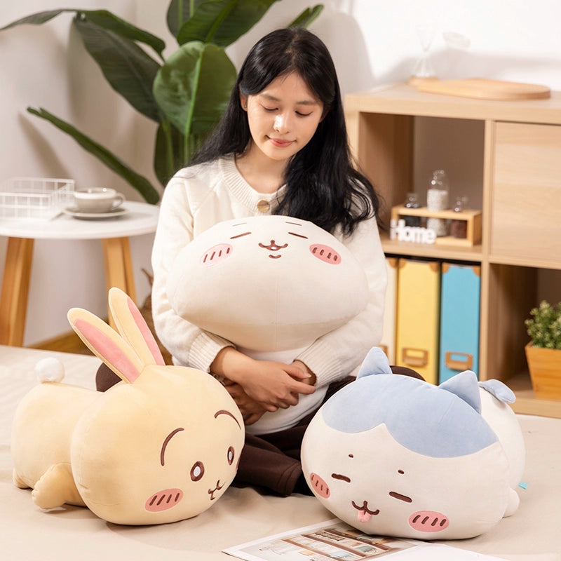 Usagi, Chiikawa and Hachiware sleeping posture prone cushion plushie 2nd edition