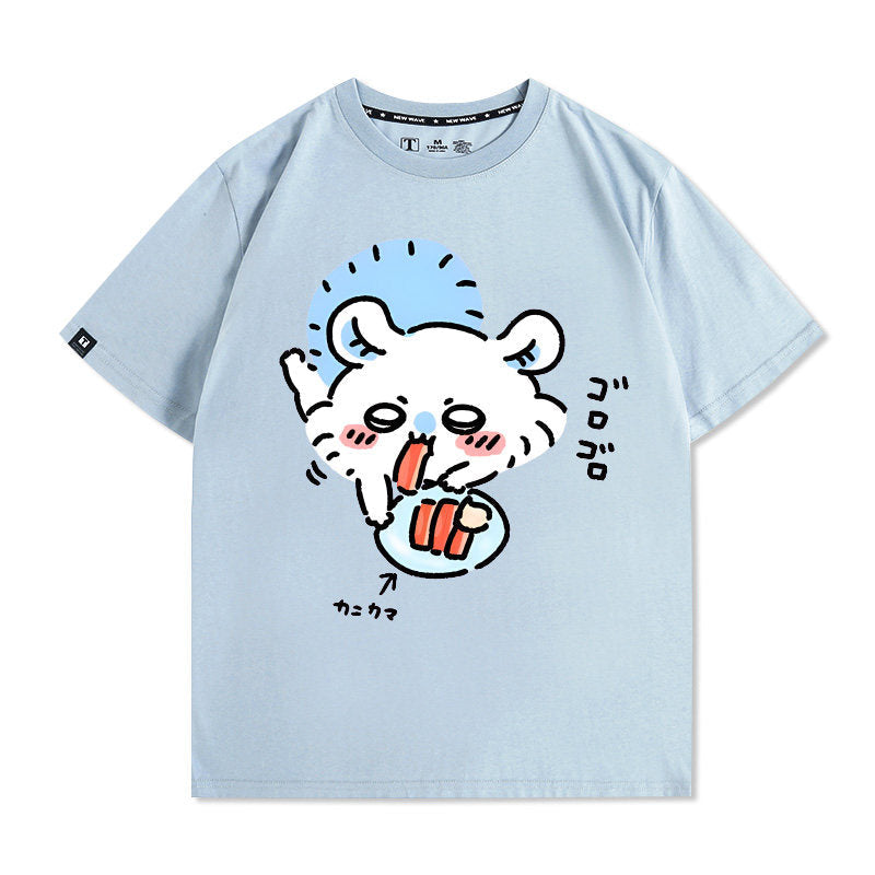 Momonga Men's Pure Cotton Loose Short Sleeves Summer T-Shirt