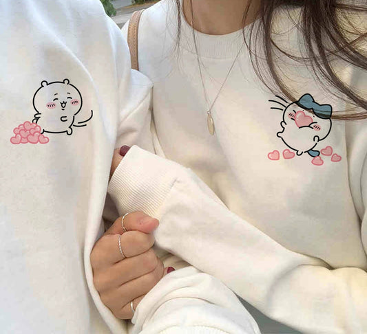 Chiikawa Usagi Hachiware Couple Long Sleeve Tops