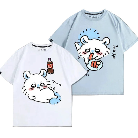 Momonga Men's Pure Cotton Loose Short Sleeves Summer T-Shirt