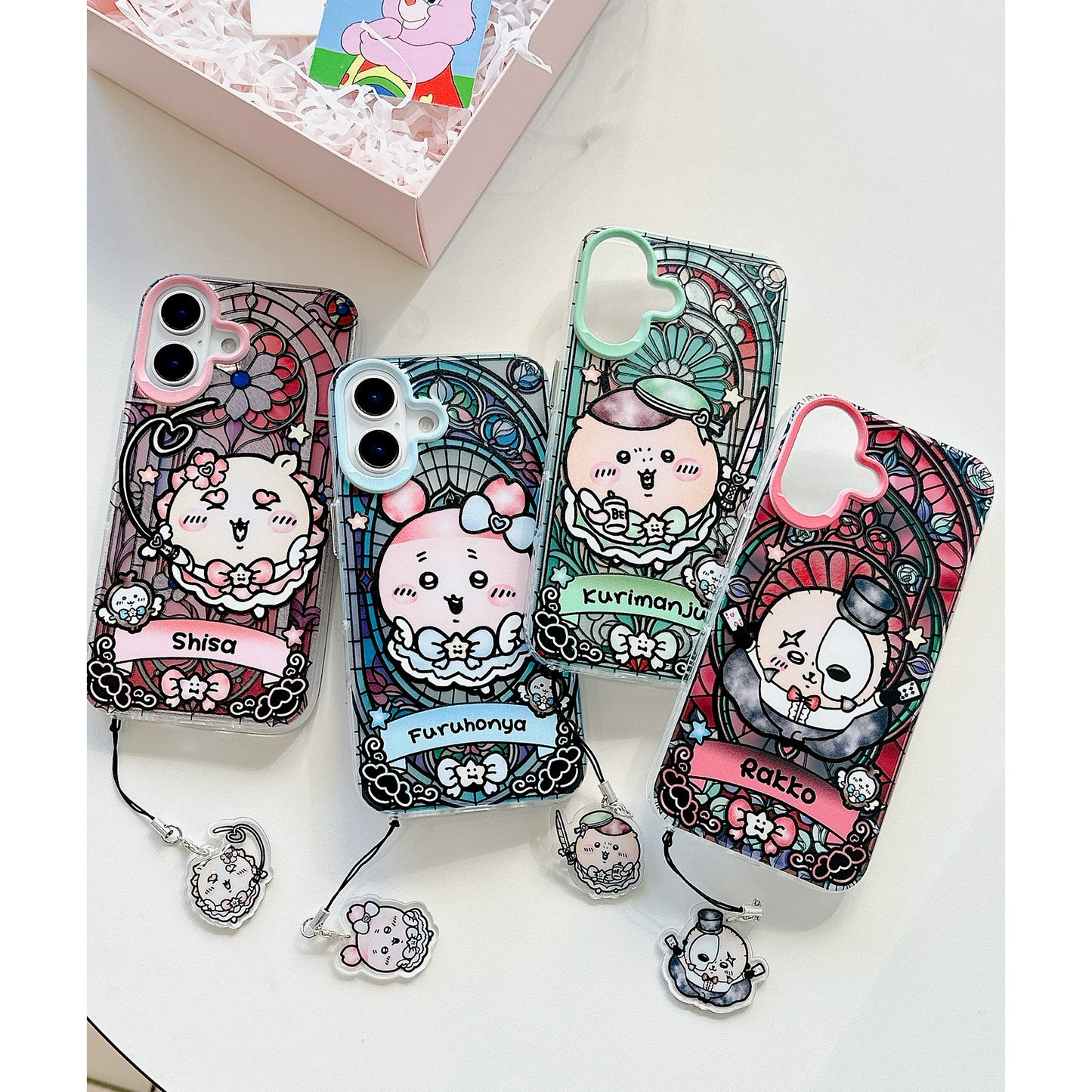 Chiikawa, Shisa, Furuhongya, Kurimanju, Rakko x Magica iphone case
