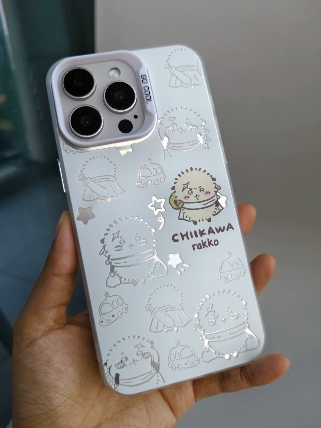 Chiikawa, Usagi, Hachiware, Momonga, Rakko&Kurimanju Silver iphone case Version 2
