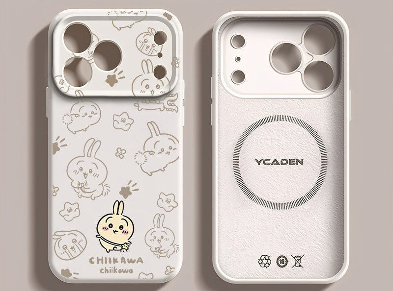 Chiikawa, Usagi, Hachiware Cute Liquid Silicone Iphone 17 Case