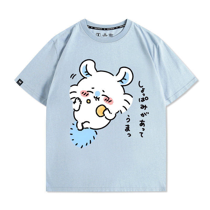 Momonga Men's Pure Cotton Loose Short Sleeves Summer T-Shirt