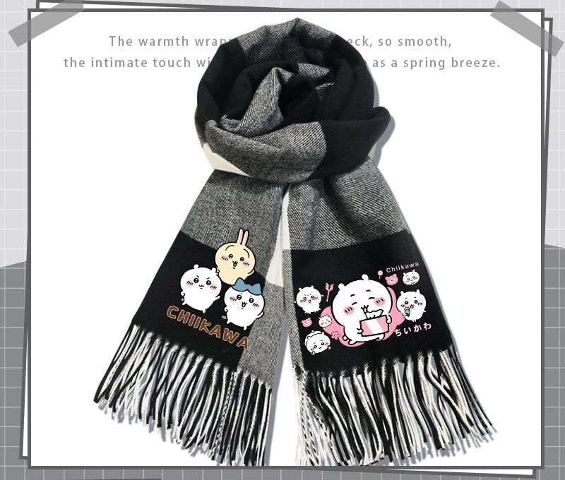 Chiikawa cashmere scarf