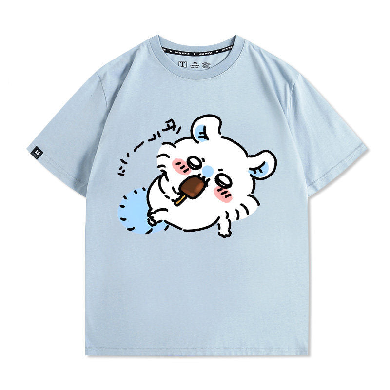Momonga Men's Pure Cotton Loose Short Sleeves Summer T-Shirt