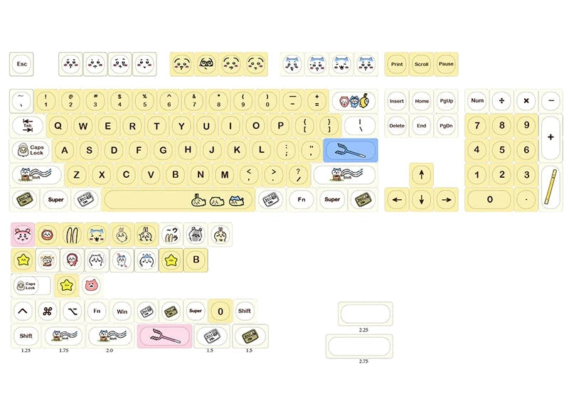 MOA height 142 Chiikawa customized mechanical keyboard universal keycap