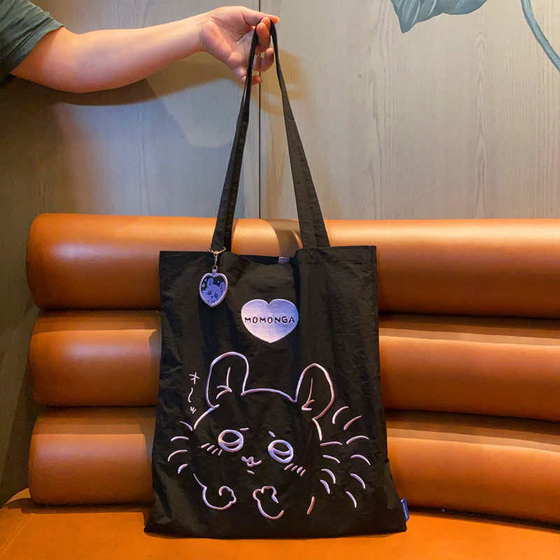 Chiikawa Usagi Hachiware Momonga embroidery cute shoulder tote canvas bag