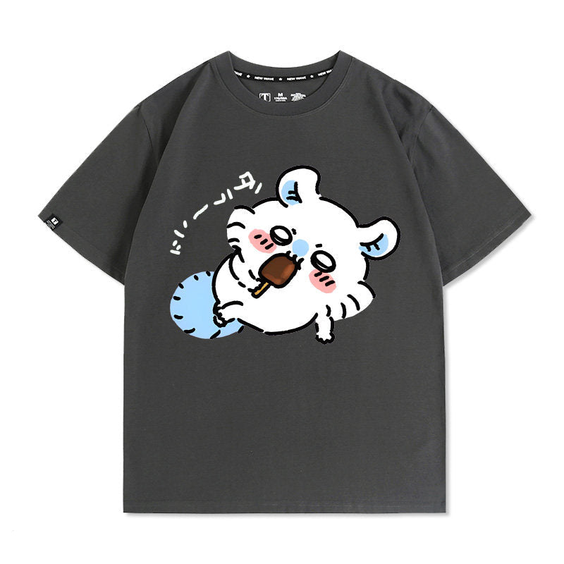 Momonga Men's Pure Cotton Loose Short Sleeves Summer T-Shirt