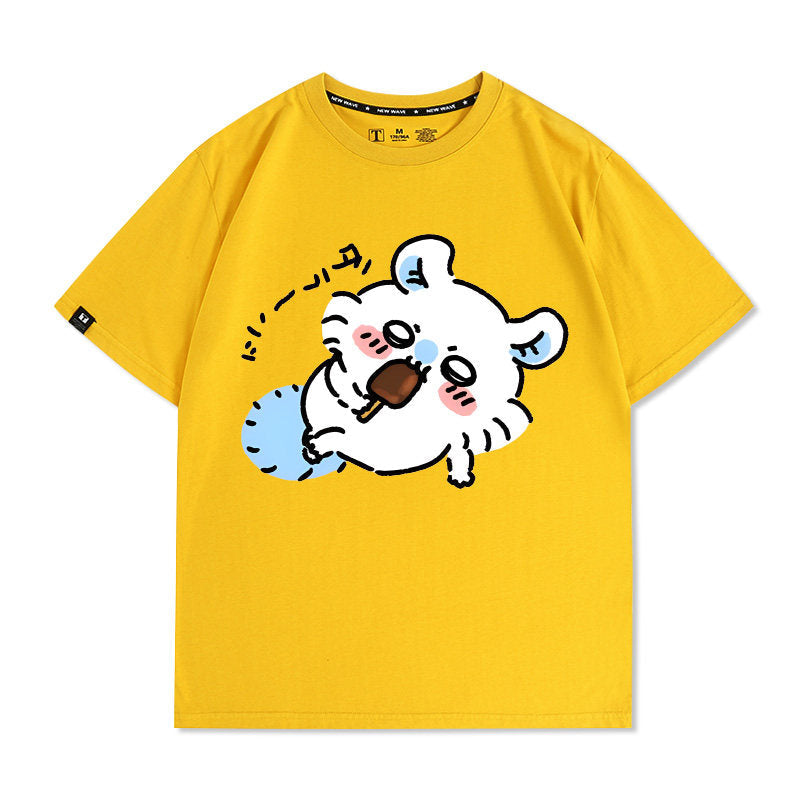 Momonga Men's Pure Cotton Loose Short Sleeves Summer T-Shirt