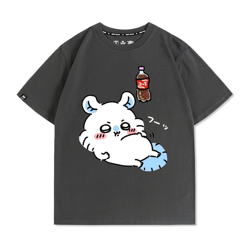 Momonga Men's Pure Cotton Loose Short Sleeves Summer T-Shirt