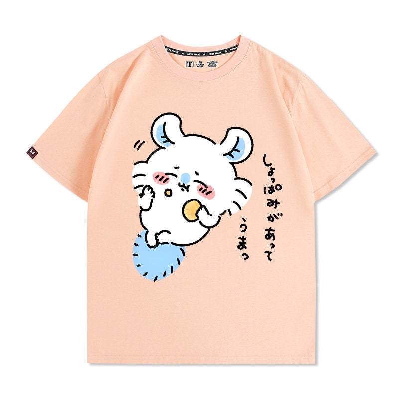 Momonga Men's Pure Cotton Loose Short Sleeves Summer T-Shirt