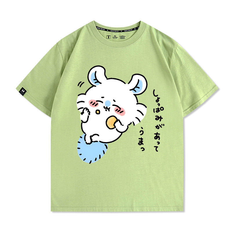 Momonga Men's Pure Cotton Loose Short Sleeves Summer T-Shirt