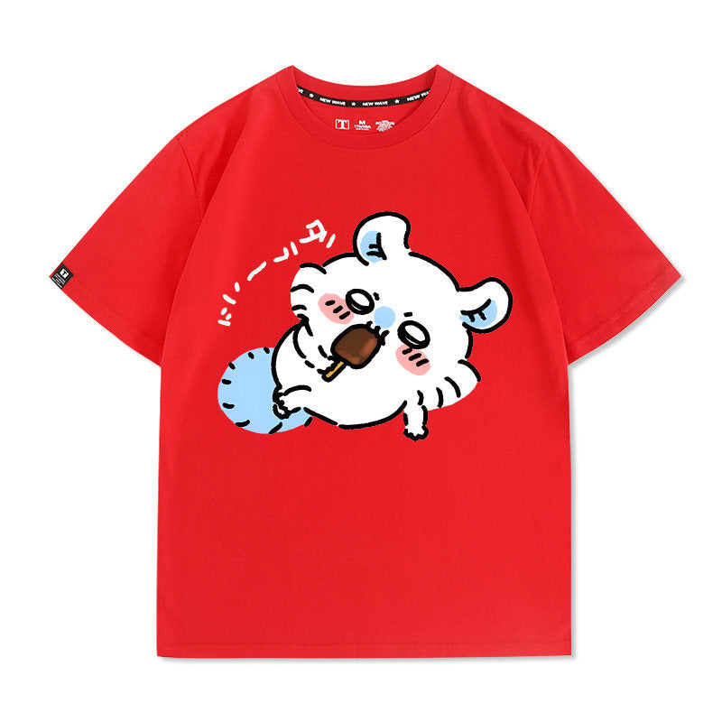 Momonga Men's Pure Cotton Loose Short Sleeves Summer T-Shirt