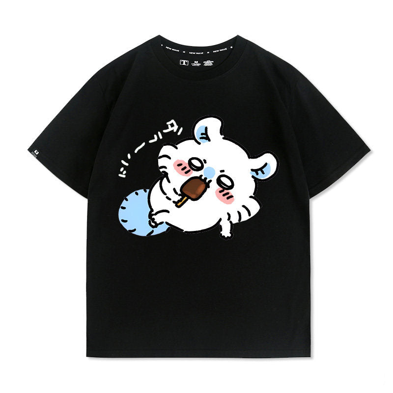 Momonga Men's Pure Cotton Loose Short Sleeves Summer T-Shirt