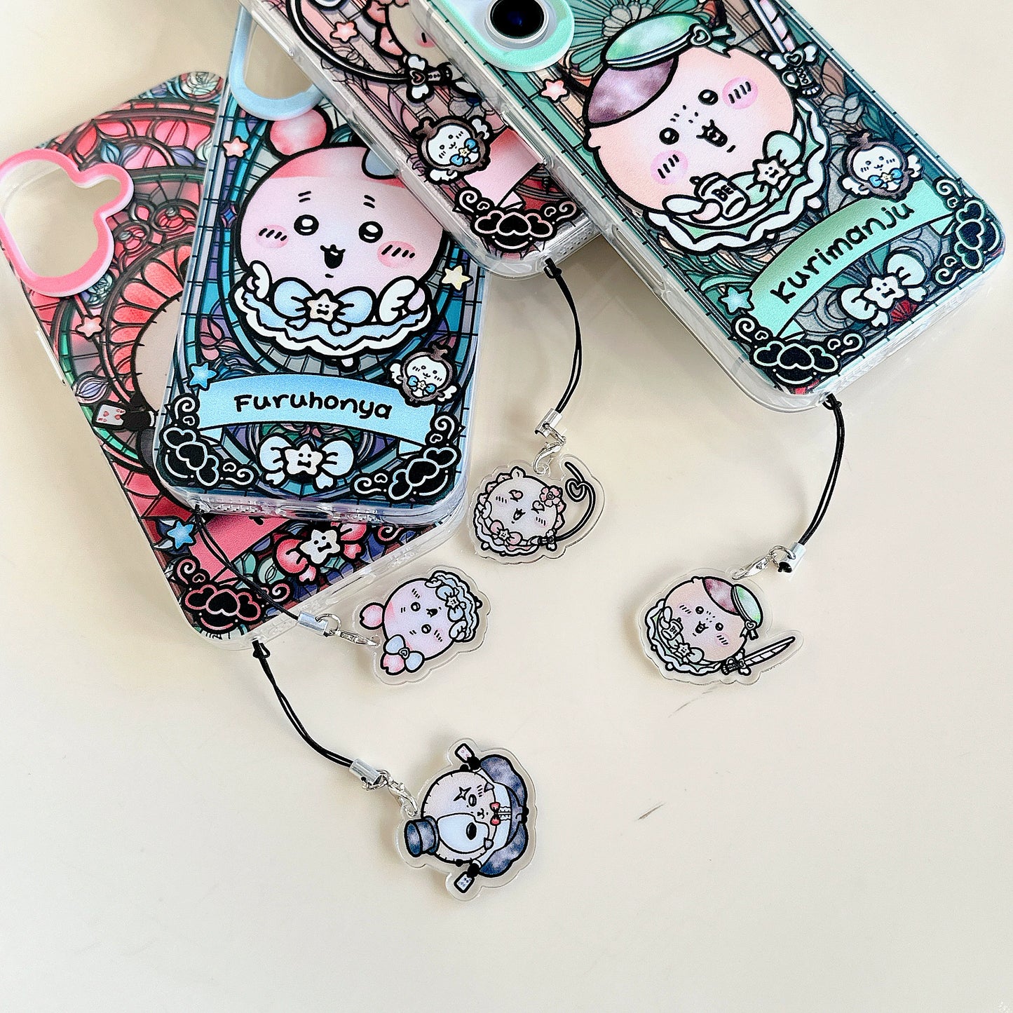 Chiikawa, Shisa, Furuhongya, Kurimanju, Rakko x Magica iphone case