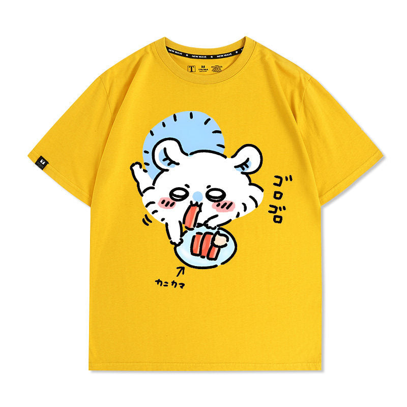Momonga Men's Pure Cotton Loose Short Sleeves Summer T-Shirt