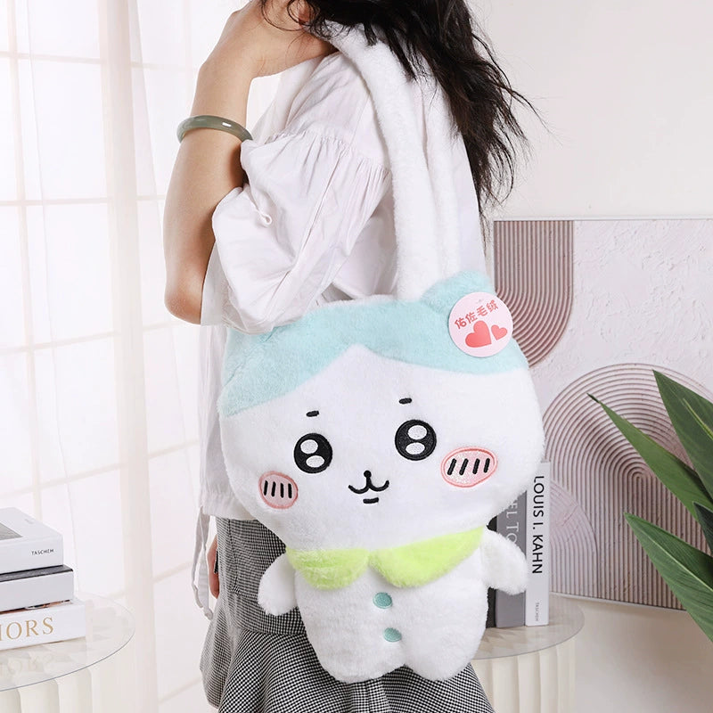 Chiikawa Miniso Chiikawa Hachiware Usagi Plush Cute Soft Goddess Style Shoulder Bag