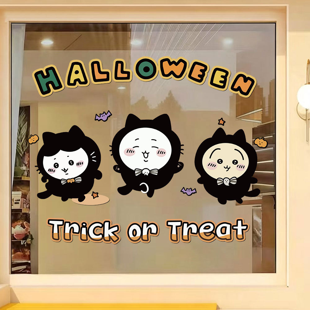 Chiikawa glass Door/Windows Halloween stickers