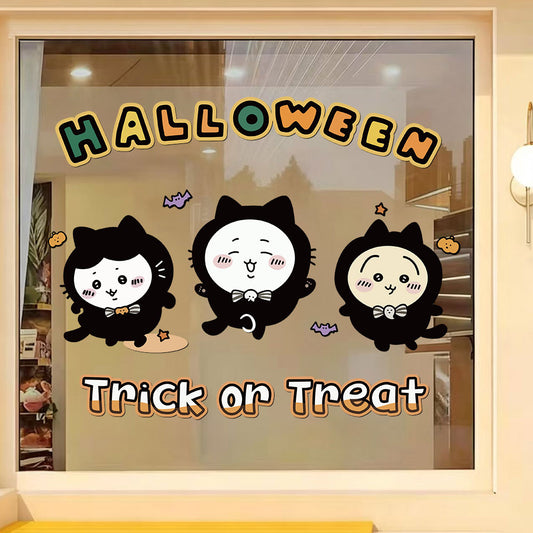 Chiikawa glass Door/Windows Halloween stickers